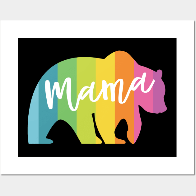 MAMA BEAR RAINBOW Wall Art by bluesea33